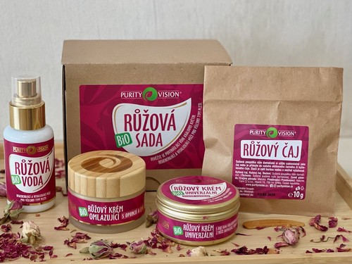 Růžová sada Purity